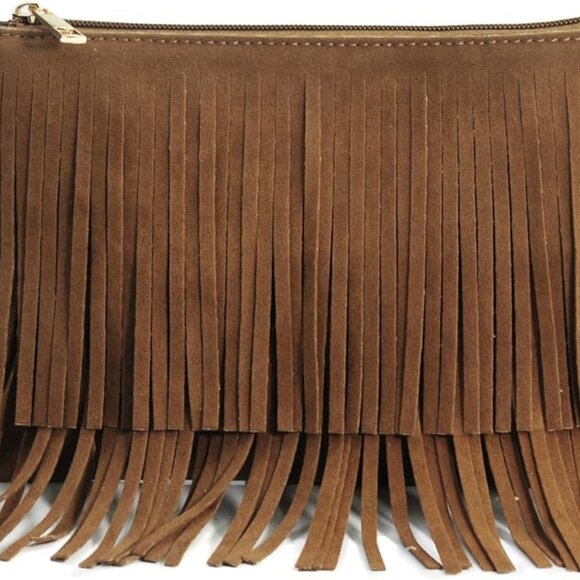Faux Leather Crossbody Bag Womens Small Shoulder Wristlet Top Zipper - Picture 1 of 7